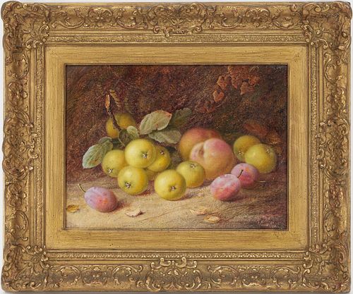 Vincent Clare O/C Painting, Still Life with Apples & Peaches