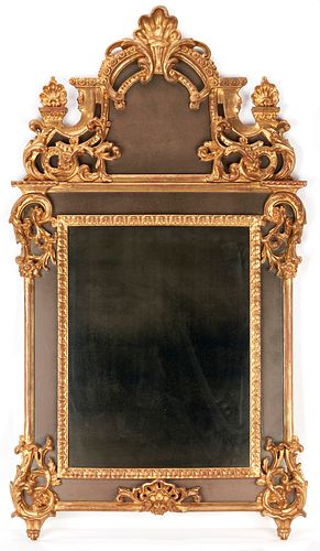 Baroque Transitional Style Giltwood Mirror