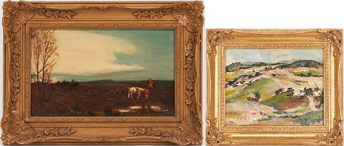 2 American or English School O/C Landscape Paintings