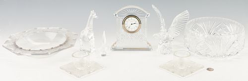 8 Assorted Crystal Items, incl. Waterford & Lalique