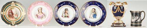 6 Assorted European Porcelain Items, incl. Sevres, Royal Dux