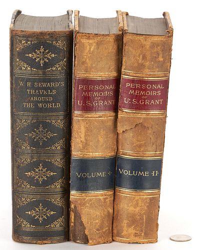 3 1st Ed. Books, incl. Ulysses S. Grant Memoirs, William Seward's Travels