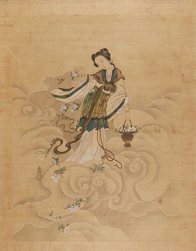 19th/20th Chinese Silk Painting of a Lady