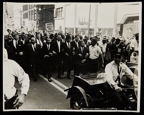 1963 MLK Jr. Detroit March to Freedom Press Photo