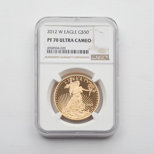 2012 Gold Eagle $50 PF70 Ultra Cameo