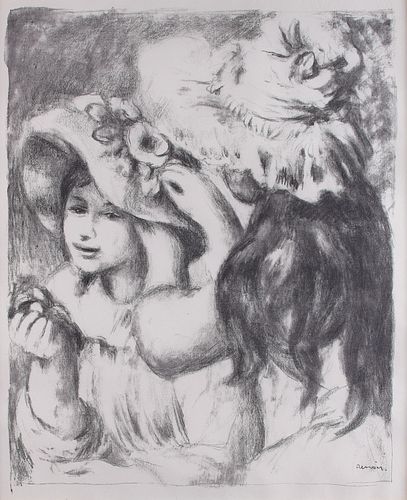 Renoir "The Hat Pin" Lithograph