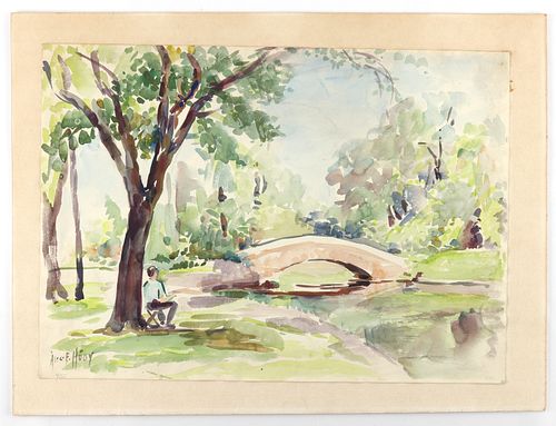 Alice Hugy Watercolor of a Park