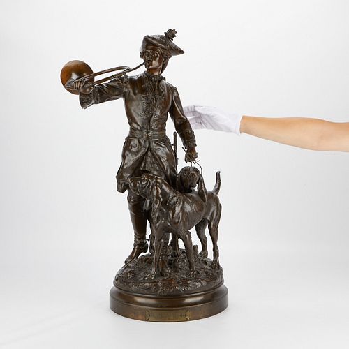 Moreau & Lecourtier "Piqueur Au Relais" Bronze