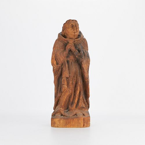 19th c. Carved Wood Saint Santos Figure