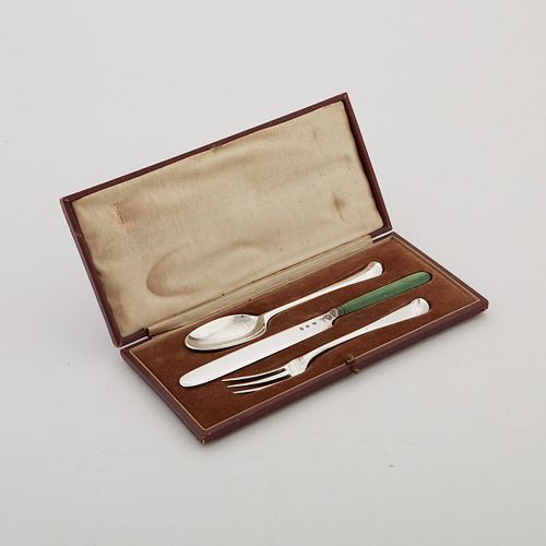 English Sterling Set Knife Fork Spoon