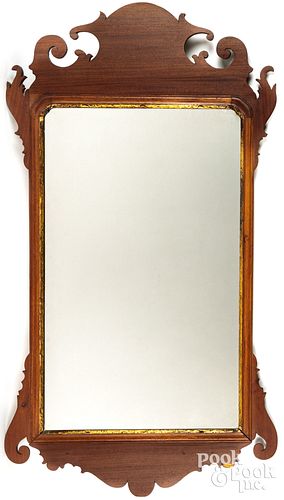 Chippendale mahogany looking glass, ca. 1800