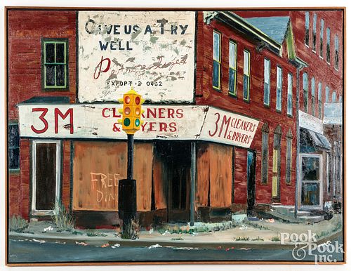 Harry McCandless oil on canvas of Trenton, NJ