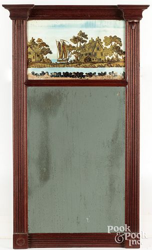 Federal mahogany mirror, 19th c.