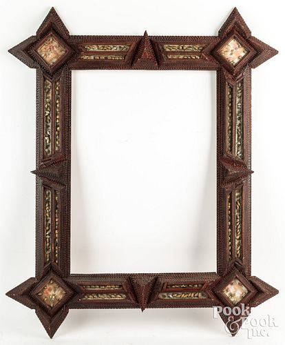 Tramp Art frame, late 19th c.