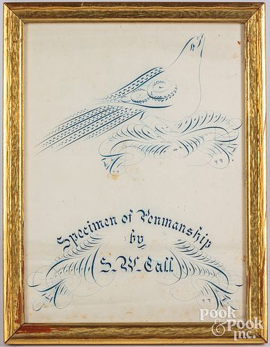 Watercolor calligraphy, late 19th c.