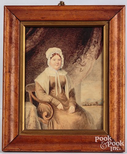 Watercolor portrait of Mary Bath (Moore), b. 1769