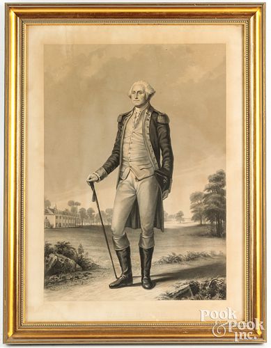 Engraving of George Washington, after T. Hickes