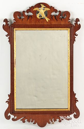 Chippendale mahogany looking glass, late 18th c.