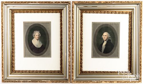 Pair of George and Martha Washington engravings