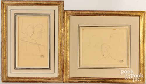 Two Mary Cassatt engravings