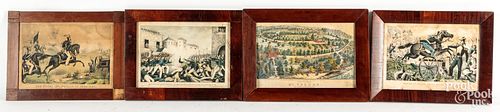Eight military subject color lithographs