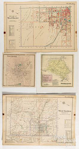 Four Chester County maps.