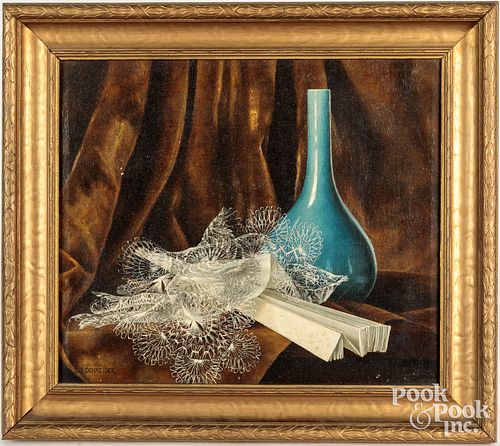 American oil on canvas still life, late 19th c.