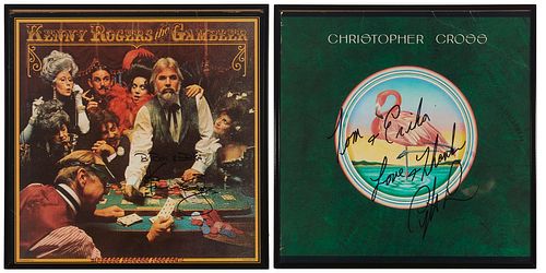 Two signed and inscribed LPs