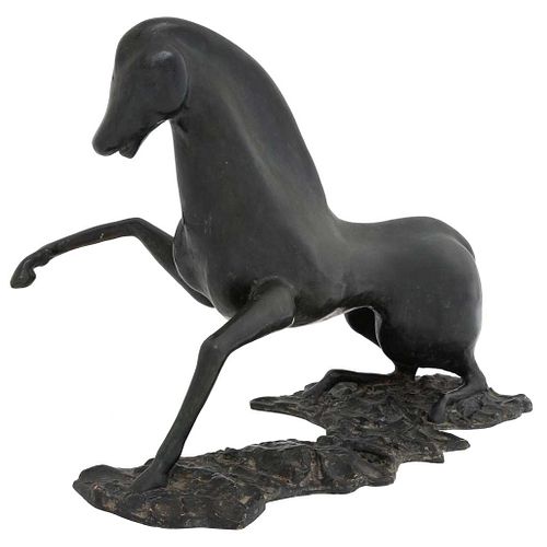 CAROL MILLER, Equus, Firmada y fechada 78, Escultura en bronce, 45 x 37.5 x 65 cm