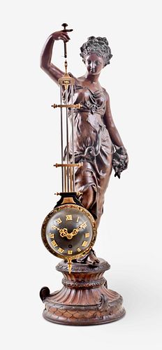 A French figural swinging mystery clock