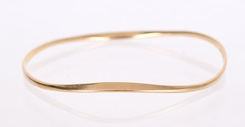 A Signed 14K Gold Bangle Bracelet