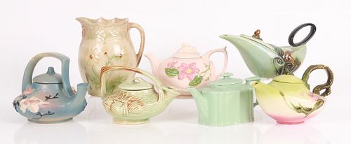 A Group of Vintage Pottery Teapots