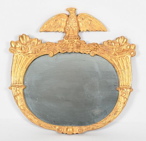 An Italian Neoclassical style carved giltwood mirror