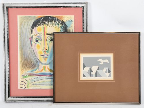 Two Mid Century Prints Including Picasso
