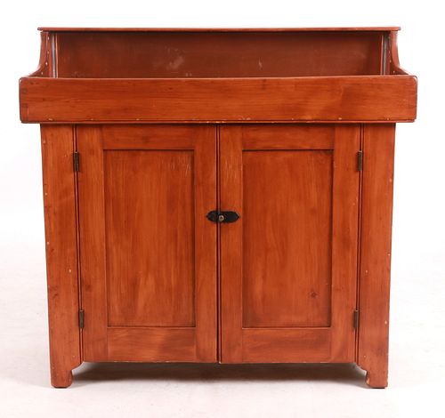 An American country cherry dry sink