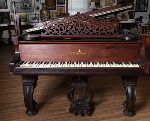 Steinway rosewood grand piano, model C, ca 1877