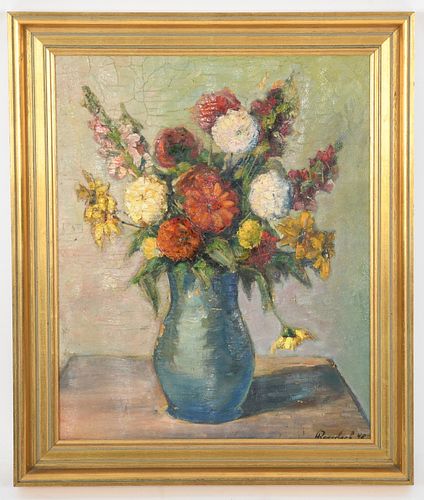 Hans Ressdorf, Still life with flowers, 1948