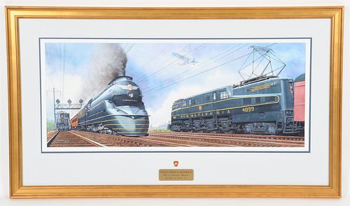 Peter A. Lerro, Watercolor, Train Interest