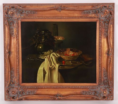 A Dutch Style Still Life, Oil on Canvas