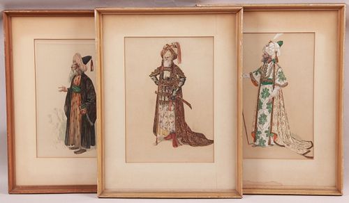 Three Orientalist Watercolors