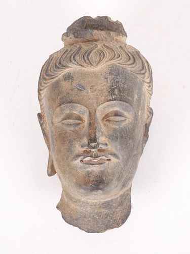 A Gandhara Stone Head Fragment