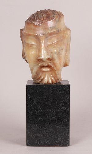 A Large Chinese Soapstone Bust