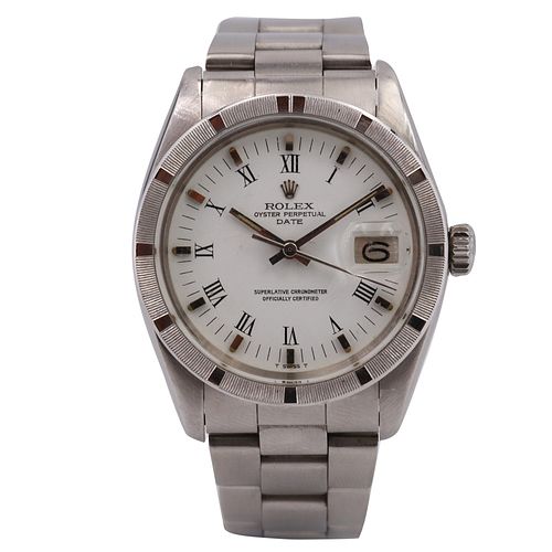Rolex 1500 Date Stainless Steel 34mm Silver Dial Watch