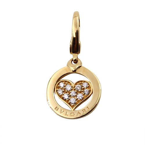 Bulgari Heart Pendant with Diamonds