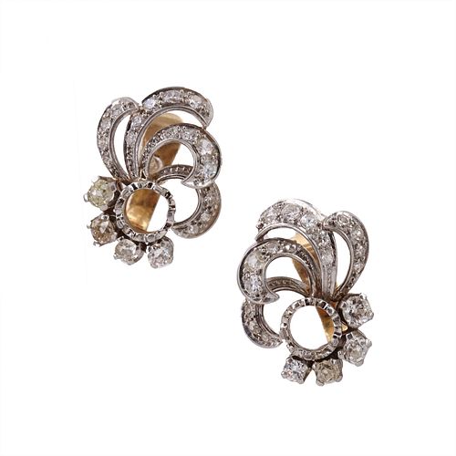 Antique Diamonds & 18k Gold Earrings setting