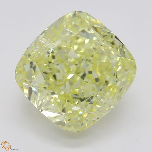 2.52 ct, Natural Fancy Yellow Even Color, VS2, Cushion cut Diamond (GIA Graded), Appraised Value: $66,100 