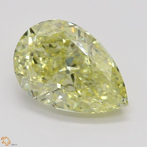 1.21 ct, Natural Fancy Yellow Even Color, IF, Pear cut Diamond (GIA Graded), Appraised Value: $25,600 