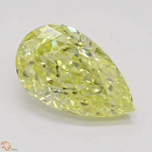 1.01 ct, Natural Fancy Intense Yellow Even Color, VS1, Pear cut Diamond (GIA Graded), Appraised Value: $27,700 