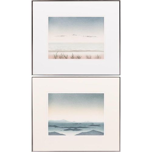 Artist Unknown (20th Century) Untitled, Two aquatints,