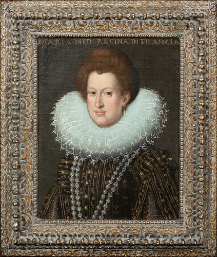 PORTRAIT OF MARIA DE MEDICI (1575-1642) OIL PAINTING